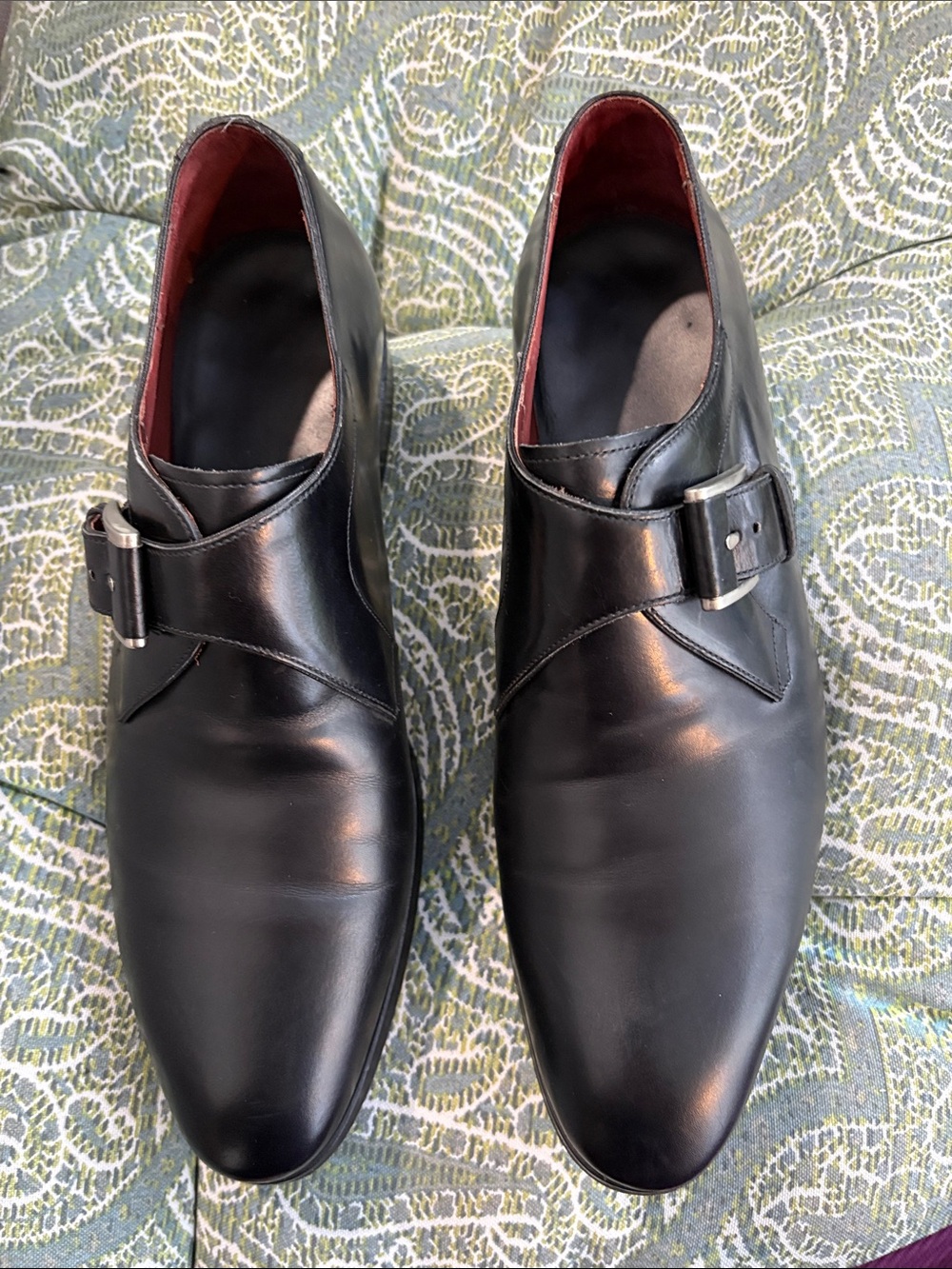 Magnanni Marco Black Leather Single Monk Strap Dress Shoes!